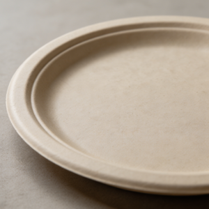 20-Pack Compostable Unbleached Plant Fiber Round Plates