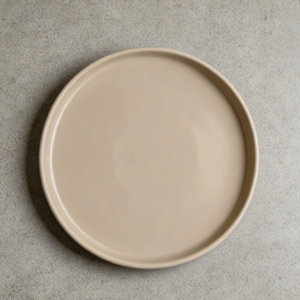 Linen Gray Glazed Stoneware Ceramic Dinner Plates 4-Pack