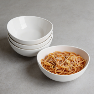Porcelain White Serving Bowls 42oz Set of 4
