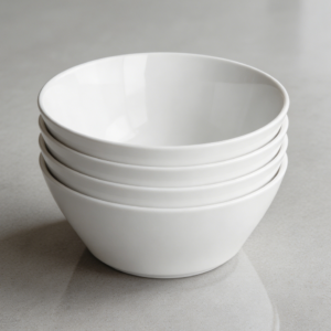 32oz White Ceramic Large Deep Soup Bowls Set of 4