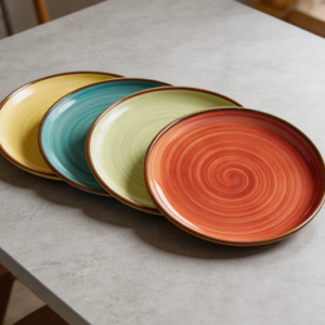 Porcelain Large Dinner Plates Set of 4